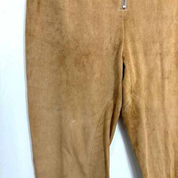 Alice+Olivia Lamb Leather Leggings in Tan - Picture 6 of 7